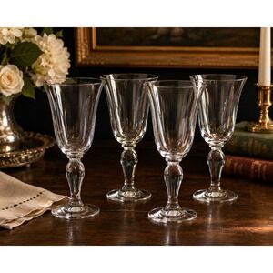 Lenox Tribeca Crystal All Purpose Goblets Set of 4 Clear 8 5/8" Discontinued
